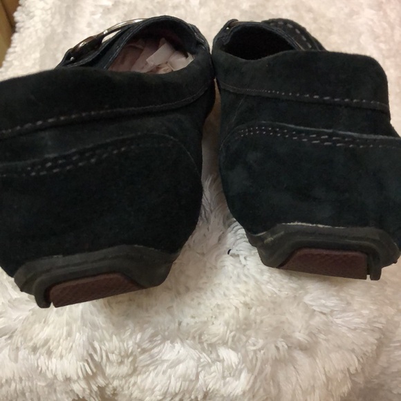 CYNTHIA ROWLEY BLACK SUEDE LOAFERS - Picture 5 of 5